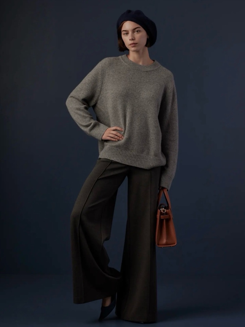 Quince Ultra-Stretch Ponte Super Wide Leg Pants - Picture 3 of 9